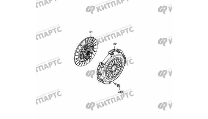 Clutch pressure plate and friction plate FAW