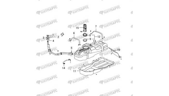 Топливный бак (дизель 2,8) Great Wall