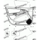 Обивка двери передней левой в сборе